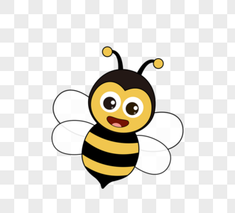 卡通友好蜜蜂矢量形象bee图片