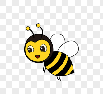 bee卡通可爱黄色飞行小蜜蜂形象图片