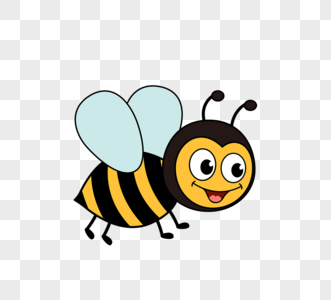 bee可爱卡通蜜蜂吉祥物插图矢量图片
