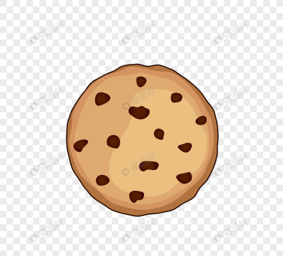 卡通咖色曲奇饼干cookie图片