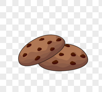 卡通堆叠饼干巧克力豆黄油曲奇甜点cookie高清图片