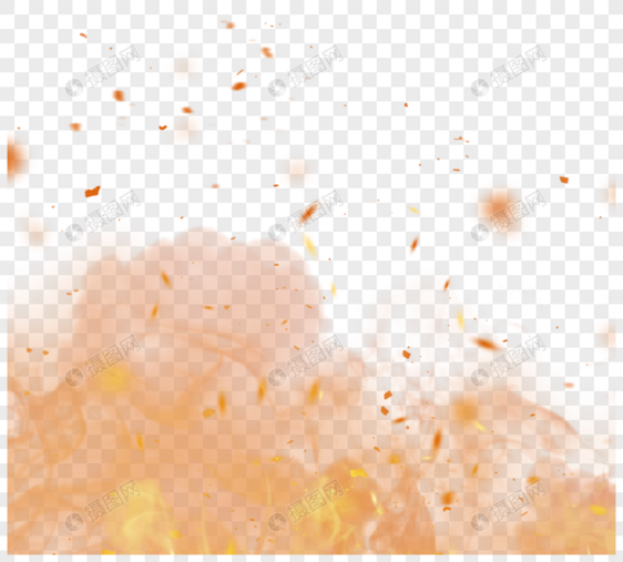 橙色写实火花图片