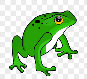 绿色斑点青蛙元素图片