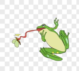 跳跃适量手绘卡通跳跃青蛙素材