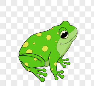 绿色青蛙手绘大眼睛卡通青蛙素材