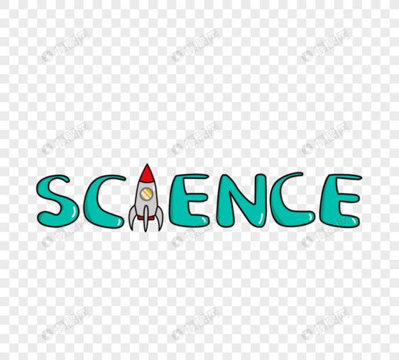 卡通手绘蓝色科学火箭图片