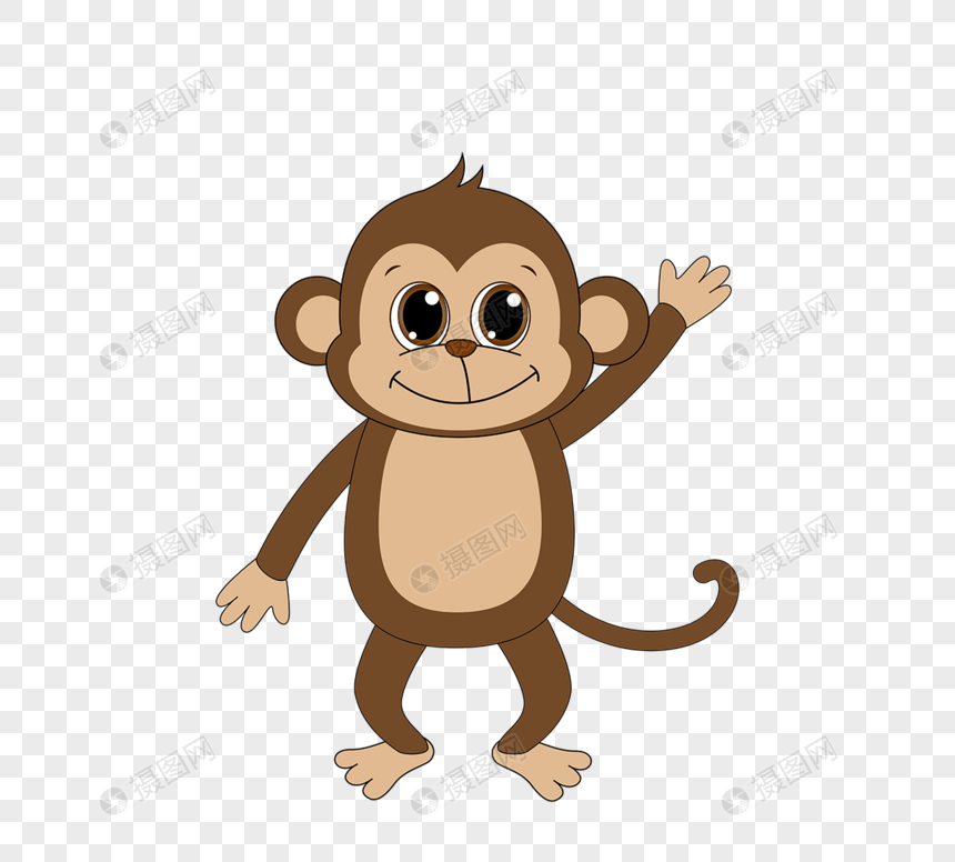 矢量卡通可爱有趣猴子素材monkey图片