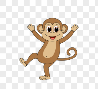 可爱活泼卡通猴子monkey图片