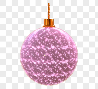 3d粉色光效质感圣诞球高清图片