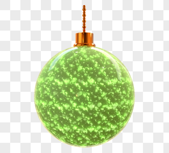 3d浅绿色光效圣诞球图片