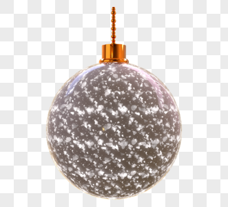 3d银色光效圣诞质感球图片