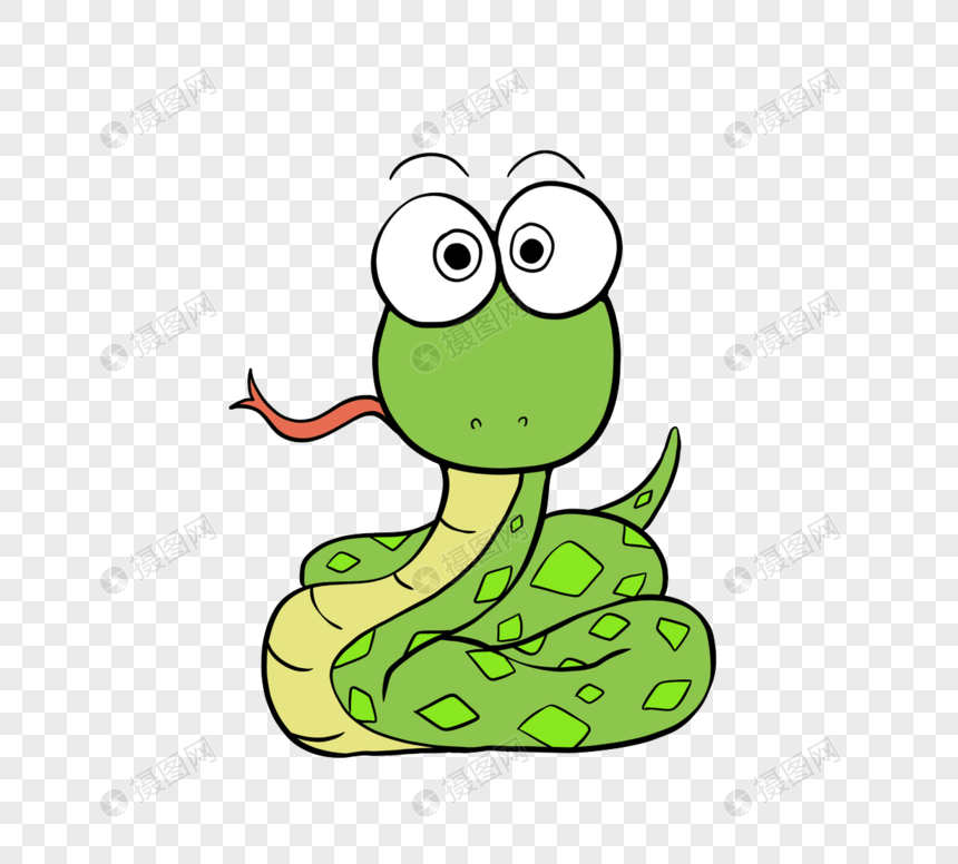 蟒蛇贴图简笔画