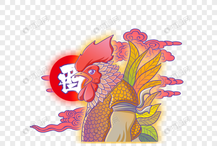 十二生肖之酉鸡元素素材下载 正版素材 摄图网 十二生肖之酉鸡元素素材下载 正版素材 摄图网