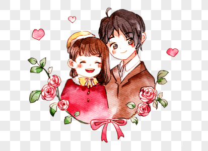 情侣合影图片