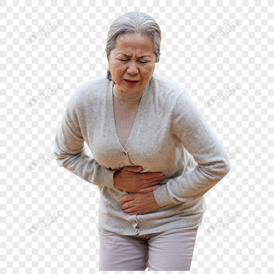 老奶奶腹部疼痛图片