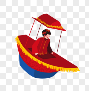 庙会划旱船图片