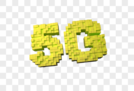 3d抽象像素5G图片