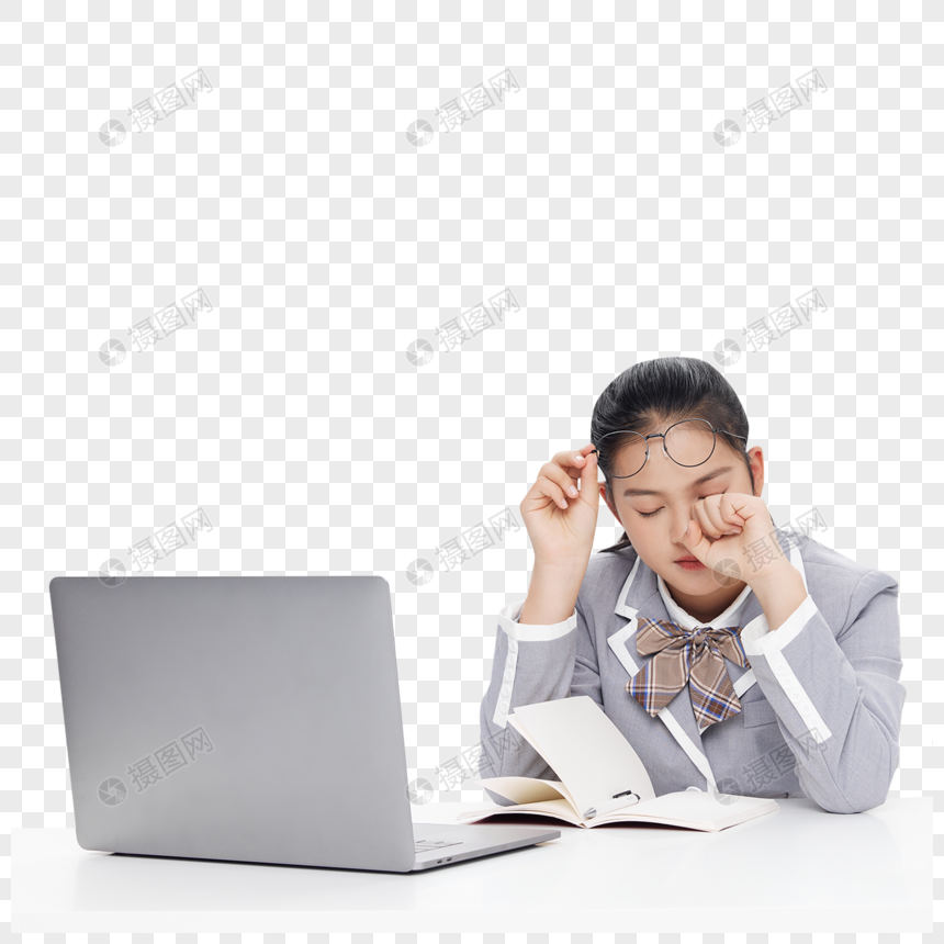 中学生上网课用眼疲劳