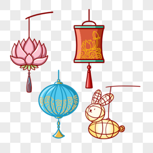 中秋节花灯简单漂亮图片