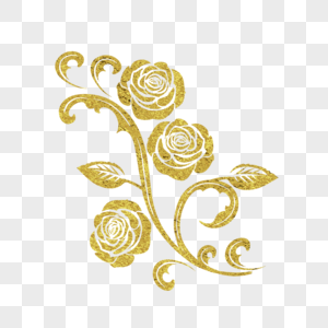 金色玫瑰花纹图片