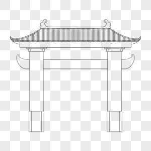 更新于:2023-09-30中式门楼新年元素图片中式门楼喜