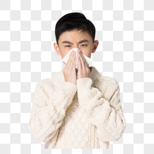 青少年男生生病捂住口鼻图片