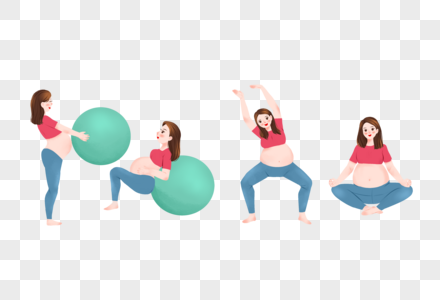练瑜珈的孕妇图片