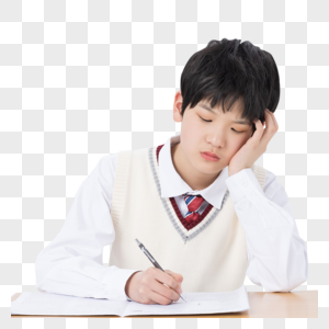 老师烦恼苦恼照片  |小女孩学习压力烦恼元素  |中学生上网课用眼