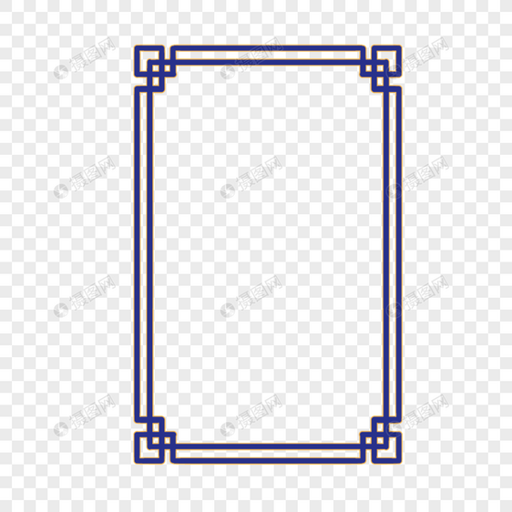 蓝色边框图片