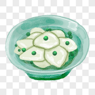 芙蓉鸡片鲁菜手绘美食元素素材下载 正版素材 摄图网