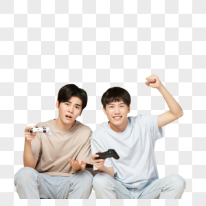 青年男性朋友居家生活打游戏图片