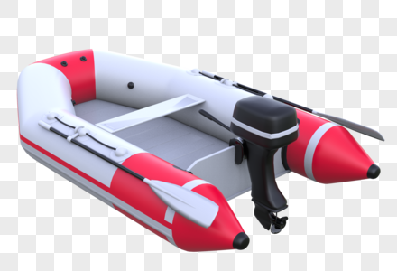 橡皮艇3D模型高清图片