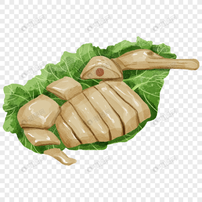 金陵盐水鸭苏菜手绘美食