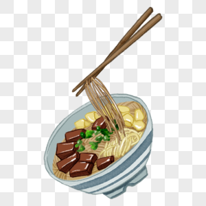 鸭血粉丝汤苏菜手绘美食图片