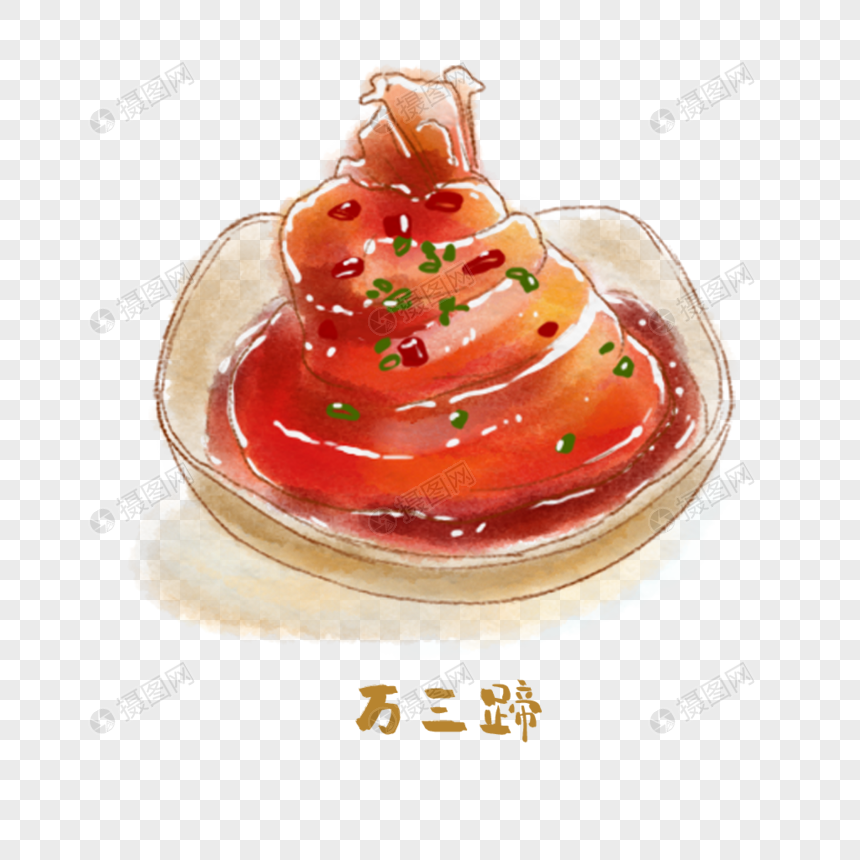 万三蹄苏菜手绘美食