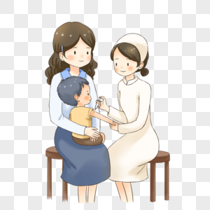 接种疫苗的孩子图片