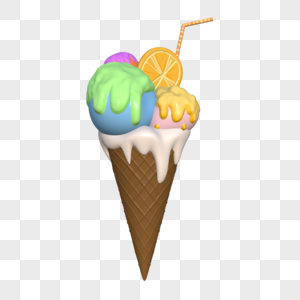 冰淇淋3D模型图片