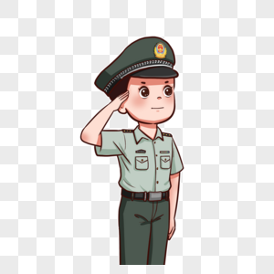 高清图片敬礼的警察高清图片可爱士兵军人高清图片少先队员敬礼卡通