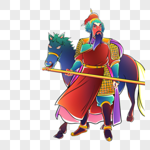 三国演义国潮岳飞素材