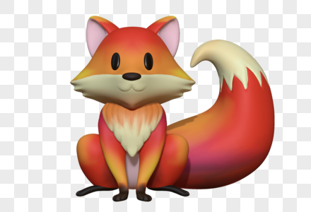 卡通狐狸3D模型图片