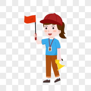 故宫导游旅游日导游卡通元素素材