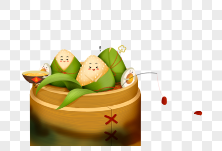 端午节蒸笼里的粽子图片
