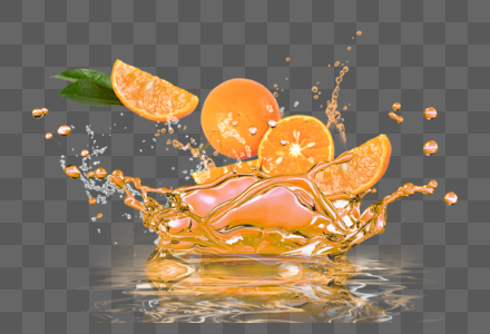 橙子清凉喷溅图片