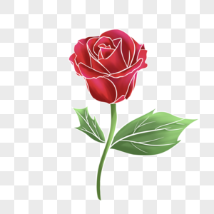 手绘卡通玫瑰花图片 手绘卡通玫瑰花素材 手绘卡通玫瑰花高清图片 摄图网图片下载