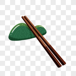 手绘餐具筷子素材