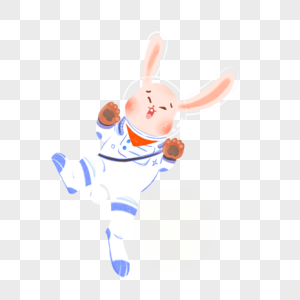 宇航员兔子图片