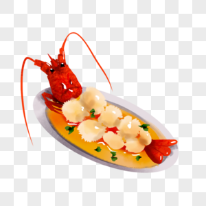 上汤龙虾食物广式汤高清图片
