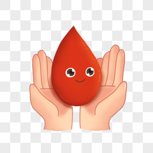 世界献血者日手捧血滴图片