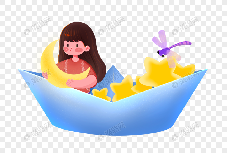 划船的女孩图片