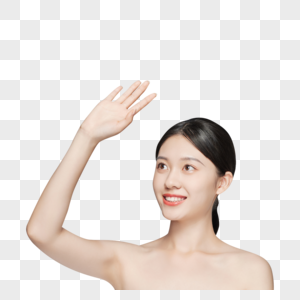 夏日美女举手遮挡阳光紫外线图片